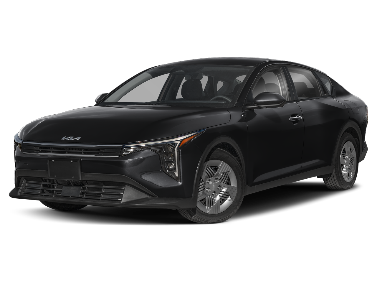2026 Kia K4 LX in Aurora Black Pearl — front three-quarter view