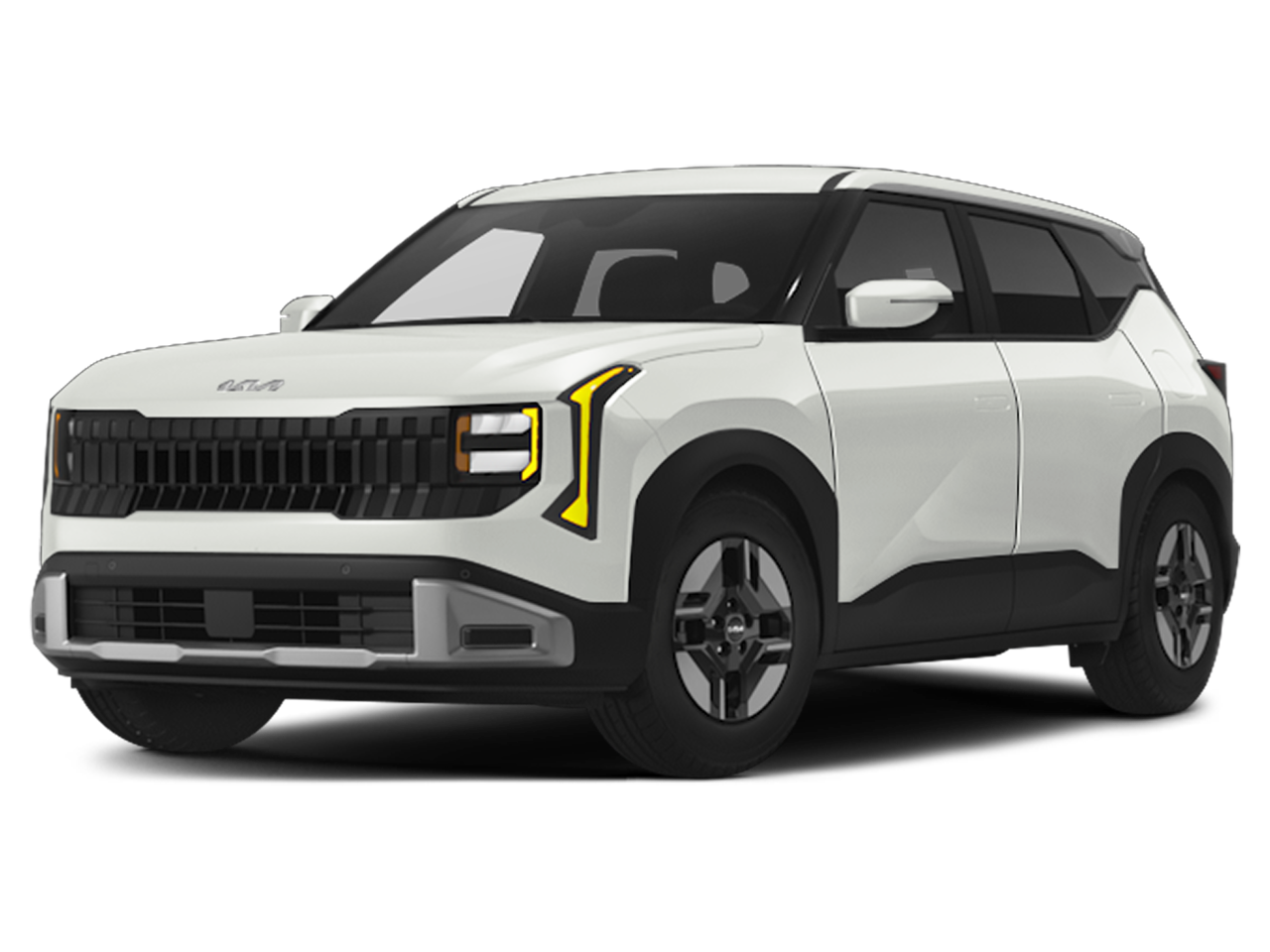 2027 Kia Seltos LX in Ivory Silver — front three-quarter view
