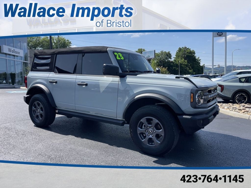 2023 Ford Bronco Big Bend in Cactus Gray — front three-quarter view