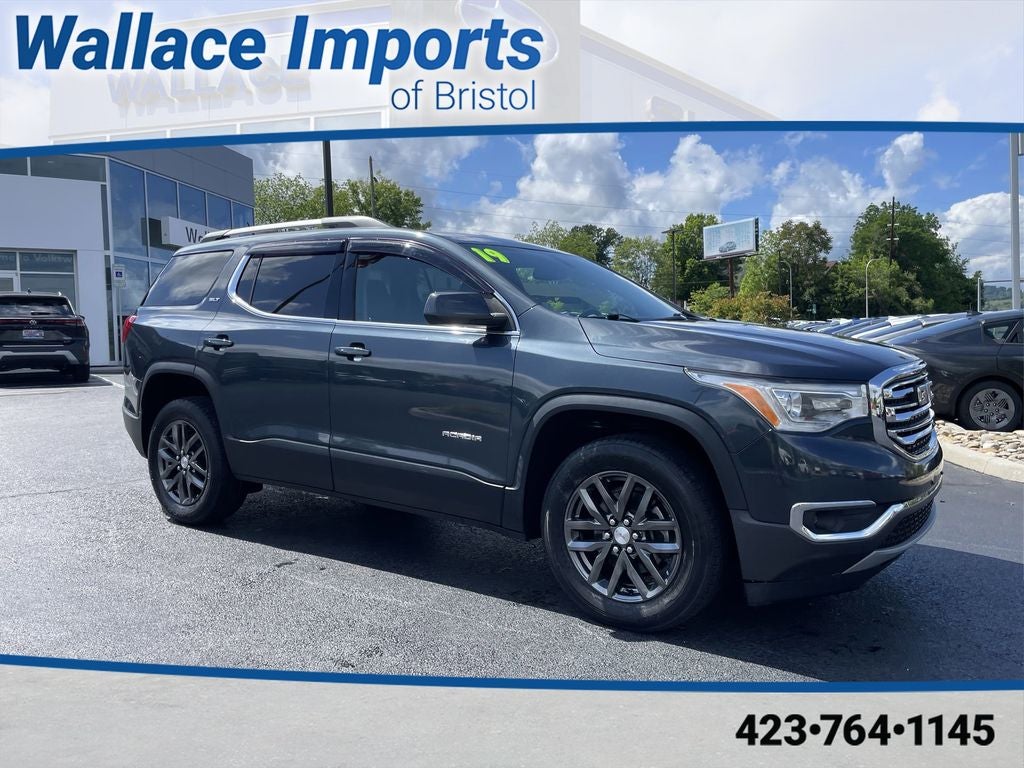 2019 GMC Acadia SLT-1 in Dark Sky Metallic — front three-quarter view