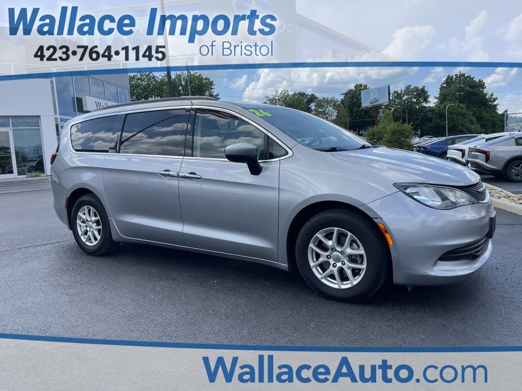 2020 Chrysler Voyager LXI in Billet Silver Metallic Clearcoat — front three-quarter view