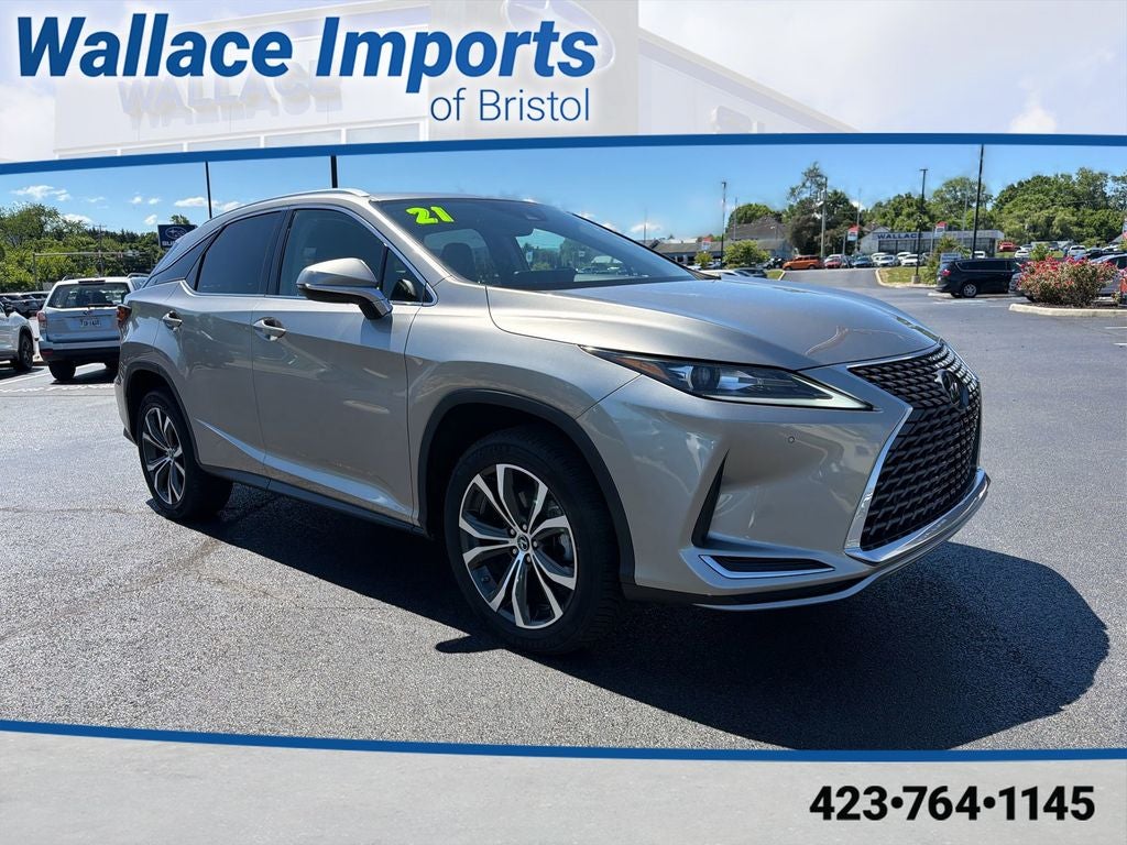 2021 Lexus RX 350 in Silver — front three-quarter view