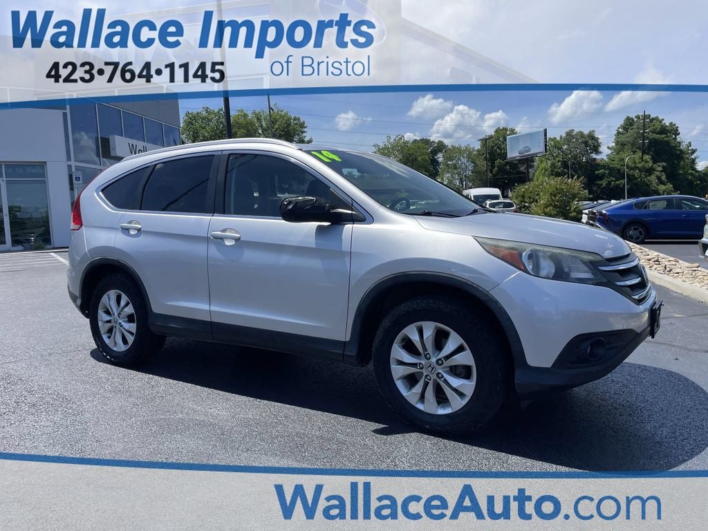 2014 Honda CR-V EX-L in Alabaster Silver Metallic — front three-quarter view