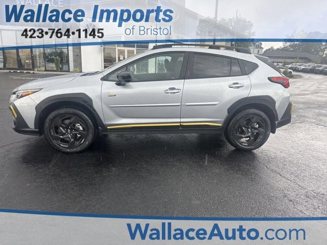 2026 Subaru CROSSTREK Sport in Ice Silver Metallic — front three-quarter view