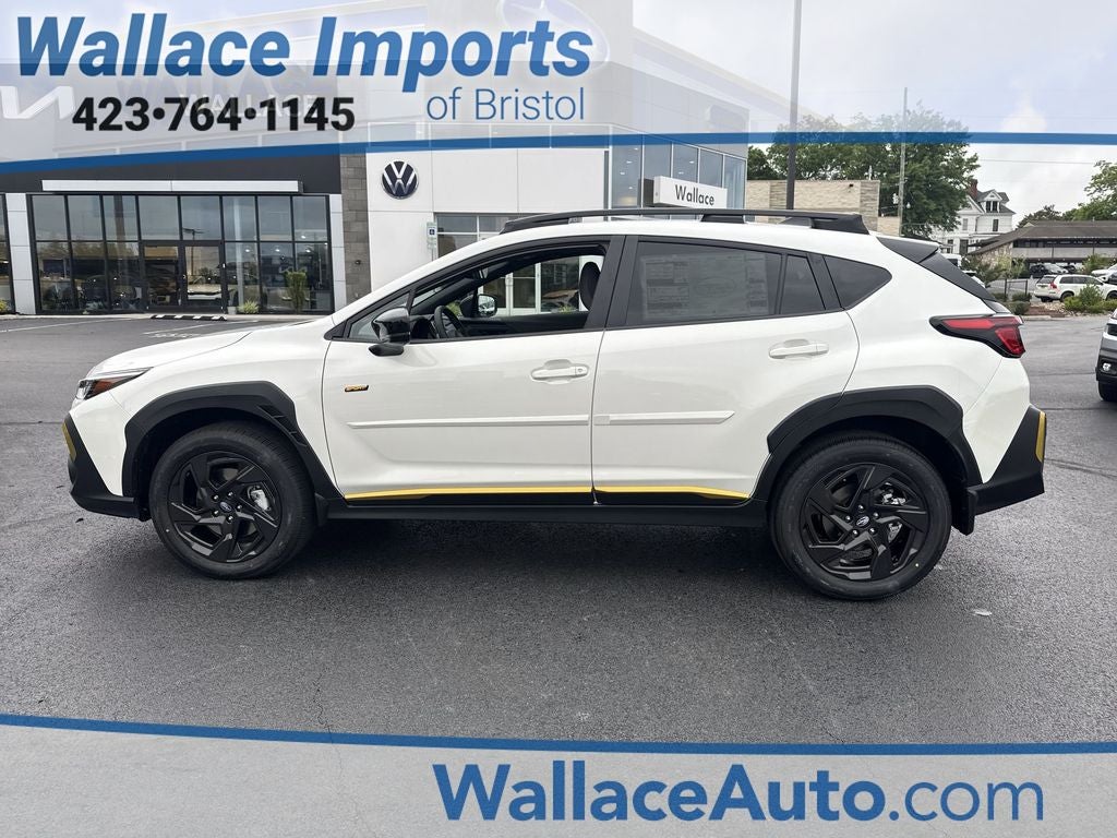 2026 Subaru CROSSTREK Sport in Crystal White Pearl — front three-quarter view