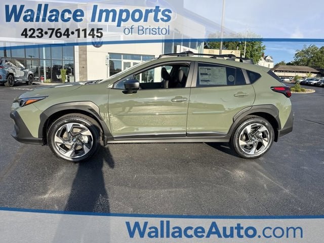 2026 Subaru CROSSTREK Limited in Alpine Green — front three-quarter view