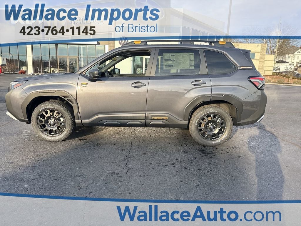 2026 Subaru FORESTER Wilderness in Magnetite Gray Metallic — front three-quarter view