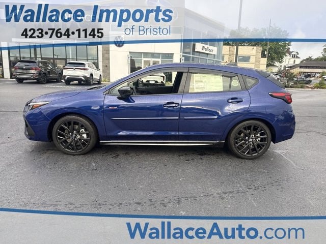 2026 Subaru IMPREZA RS in Sapphire Blue Pearl — front three-quarter view