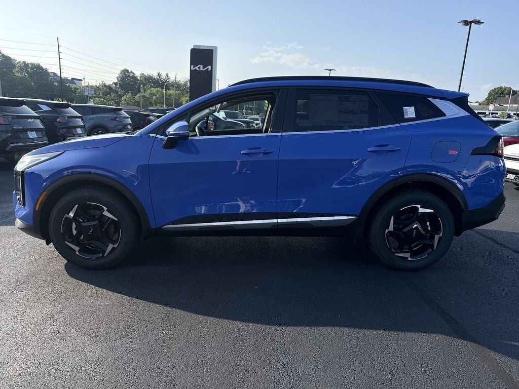 2026 Kia Sportage EX in Nebular Blue — front three-quarter view
