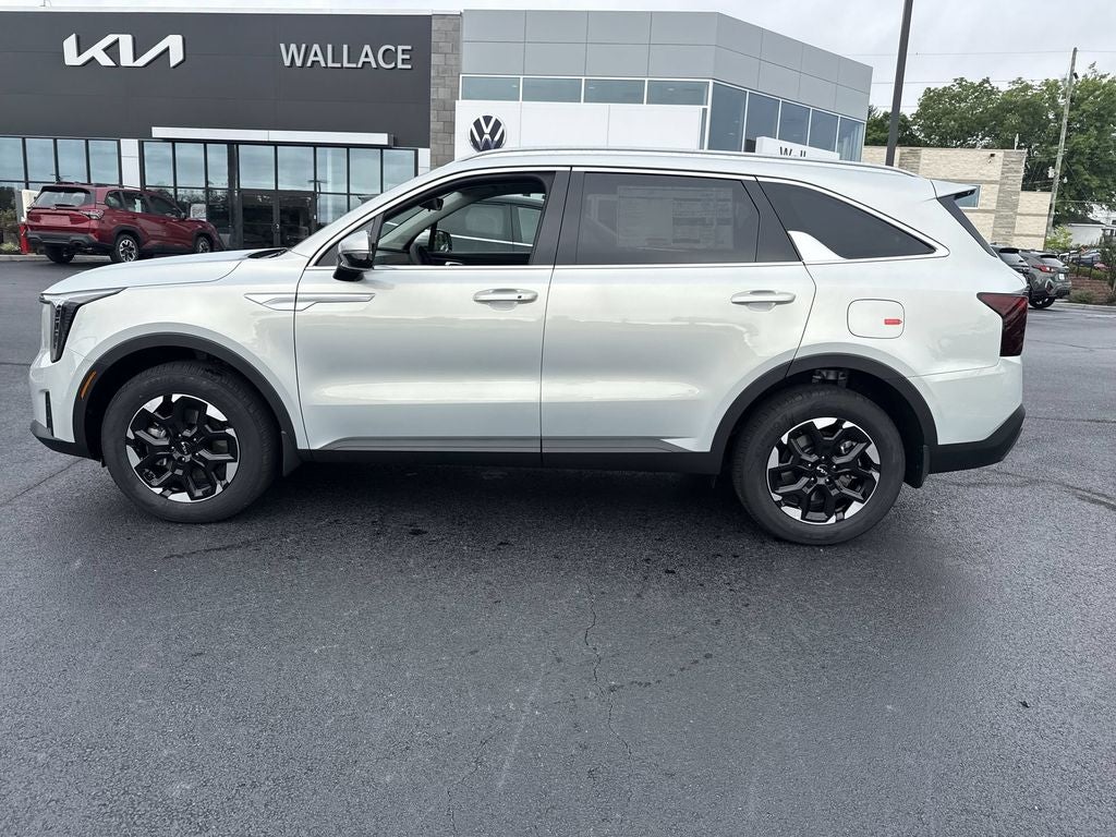 2026 Kia Sorento S in Ivory Silver — front three-quarter view