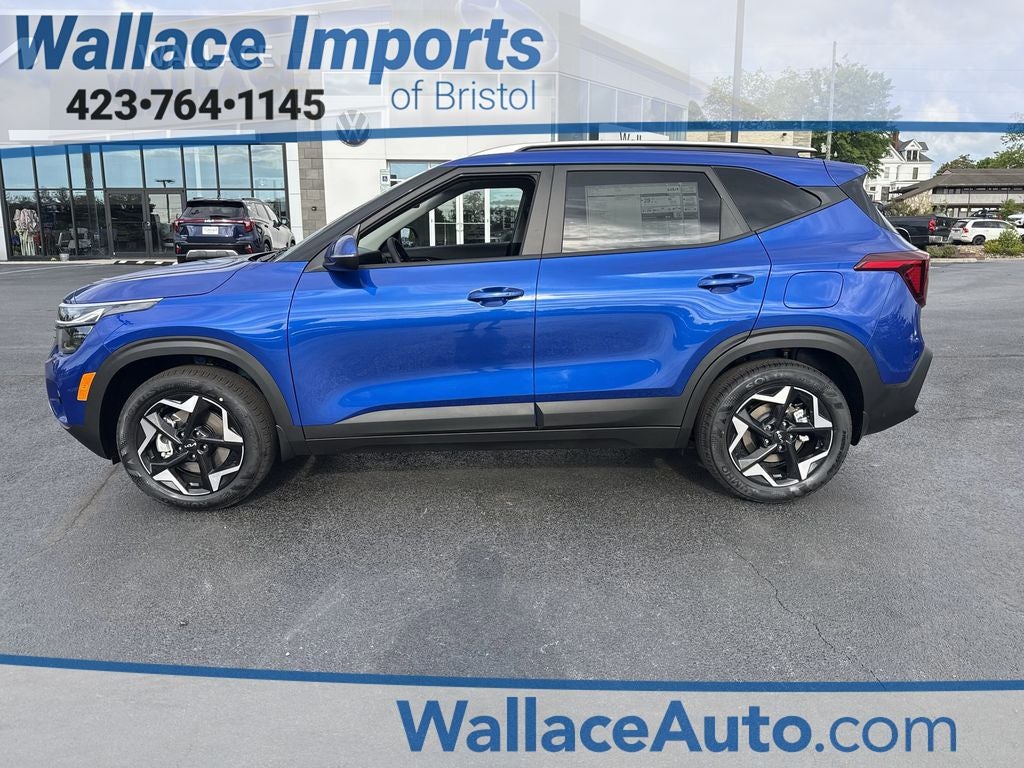 2026 Kia Seltos S in Neptune Blue — front three-quarter view